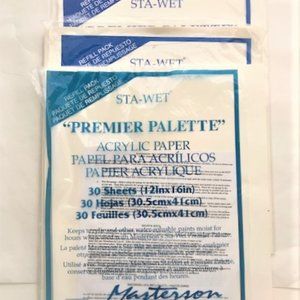 12" x 16" Sta-Wet Handy Palette acrylic papers.